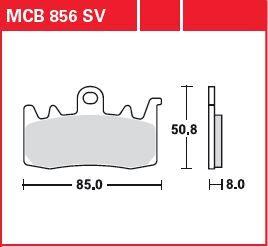 MCB856SV - TRW SV Series Sintered Brake Pads For Benelli 752S 2020 Front