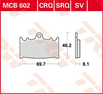 MCB602 - TRW All Round Sintered Metal Brake Pads For Kawasaki GPZ 900 R 1990-1994 Front