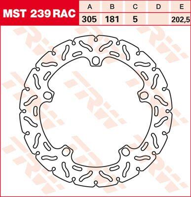 MST239RAC - TRW Contoured Fixed Brake Disc For BMW K 1200 LT ABS 1999 Front