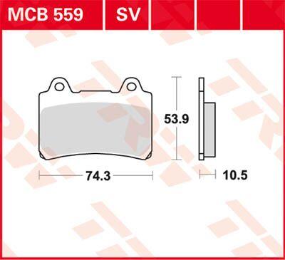 MCB559 - TRW All Round Sintered Metal Brake Pads For Yamaha FJ 1200 1988-1996 Front