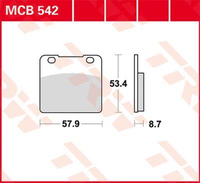 MCB542 - TRW All Round Sintered Metal Brake Pads For Suzuki GSX1100 E 1980-1986 Fit Front Or Rear