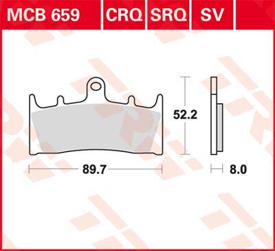 MCB659SV - TRW SV Series Sintered Brake Pads For Suzuki GSF 1200 2001-2005 Front