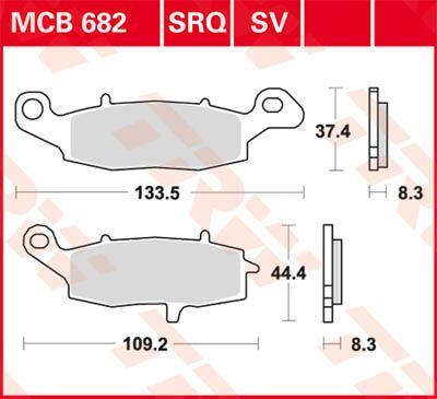 MCB682 - TRW All Round Sintered Metal Brake Pads For Suzuki DL 1000 V-Strom 2002-2007 Front/Left