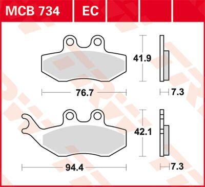 MCB734 - TRW All Round Sintered Metal Brake Pads For Beta ALP 125 2006-2014 Front
