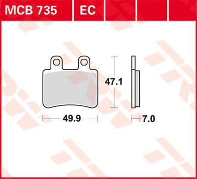 MCB735 - TRW All Round Sintered Metal Brake Pads For Derbi Boulevard 125 2003-2007 Front