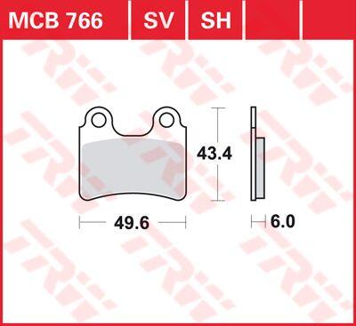 MCB766 - TRW All Round Sintered Metal Brake Pads For Sherco 0.8 80 2005-2008 Front