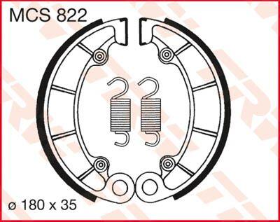 MCS822 - TRW Brake Shoes For Honda PC 800 1989-1998 Rear