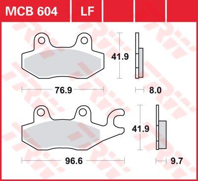 MCB604 - TRW All Round Sintered Metal Brake Pads For Cagiva Canyon 500 1998-2005 Rear