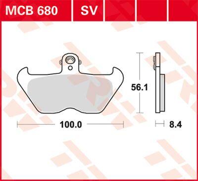 MCB680SV - TRW SV Series Sintered Brake Pads For BMW K1 1988-1993 Front