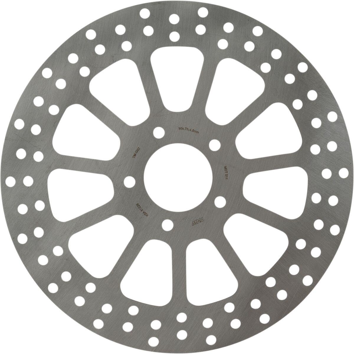 Trw Silver/Stainless Steel Mst511 - Fixed Round Brake Disc For Harley Davidson Fld 1690 2012-2013 Front