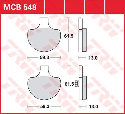 MCB548 - TRW All Round Sintered Metal Brake Pads For Harley Davidson FLHS 1340 Electra Glide Sport 1990 Front