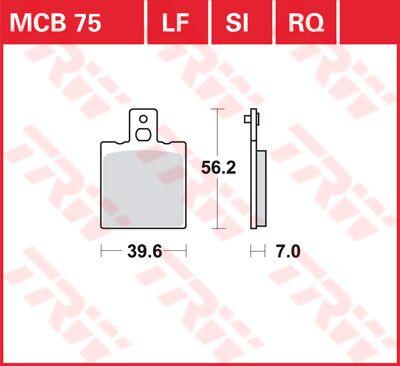 MCB75 - TRW All Round Sintered Metal Brake Pads For Laverda 650 Black Strike 1998-1999 Rear