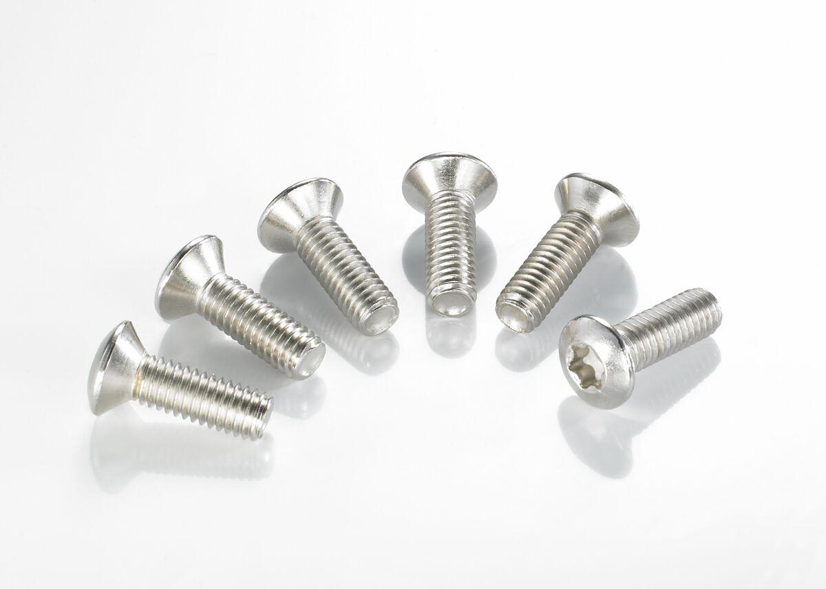 MSW105-6 - TRW Brake Disc Bolt Set For Kawasaki KLX300 R 1997-2001 - Silver/Stainless Steel