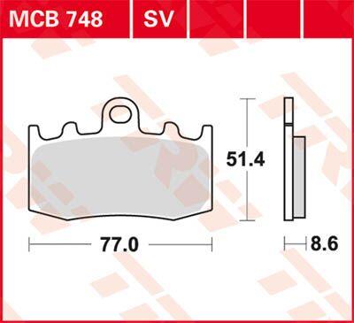 MCB748 - TRW All Round Sintered Metal Brake Pads For BMW K 1200 GT 2003-2008 Front