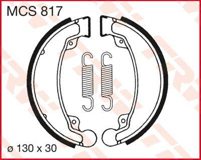 MCS817 - TRW Brake Shoes For Honda CB 125 B 1976-1977 Rear