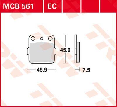 MCB561 - TRW All Round Sintered Metal Brake Pads For Yamaha YFZ450 2004-2009 Rear