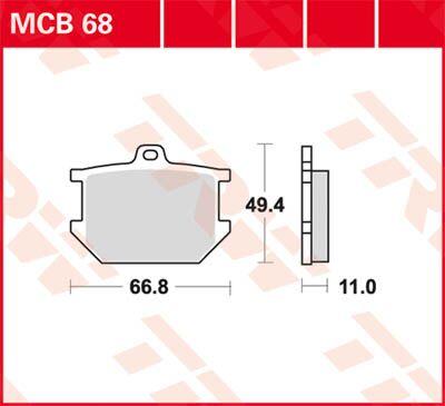 MCB68 - TRW All Round Sintered Metal Brake Pads For Yamaha SR 500 1978-1987 Front