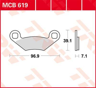 MCB619 - TRW All Round Sintered Metal Brake Pads For Polaris Outlaw 450 MXR 2009-2010 Rear