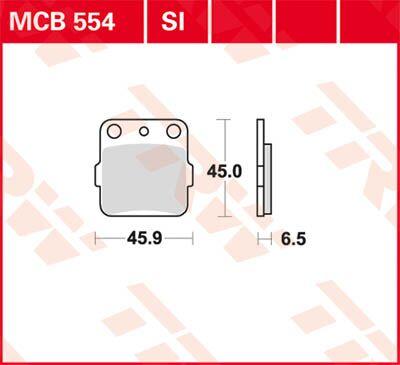 MCB554SI - TRW SI Series Sintered Off-Road Brake Pads For Honda ATC250R 1982-1984 Front