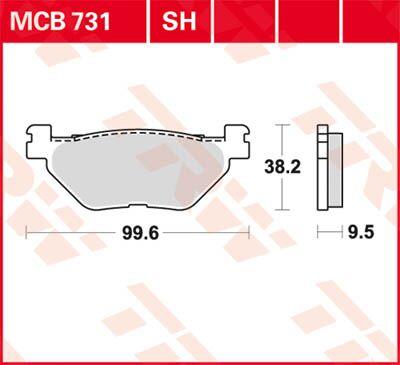MCB731 - TRW All Round Sintered Metal Brake Pads For Yamaha FJR 1300 2001-2002 Rear