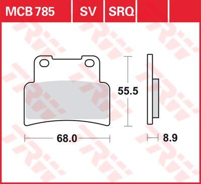 MCB785 - TRW All Round Sintered Metal Brake Pads For Yamaha MT-125 2014-2016 Front