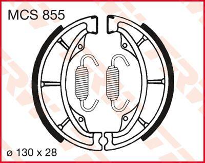 MCS855 - TRW Brake Shoes For Kawasaki BN125 1998-2007 Rear