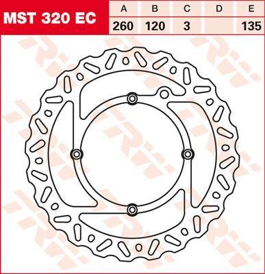 MST320EC - TRW EC Cross Design Brake Disc For Husqvarna CR125 2000-2013 Front