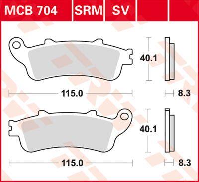 MCB704 - TRW All Round Sintered Metal Brake Pads For Honda CB1100SF 2000-2003 Front