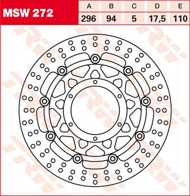 MSW272 - TRW Round Floating Brake Disc For Honda CB300R 2018-2022 Front
