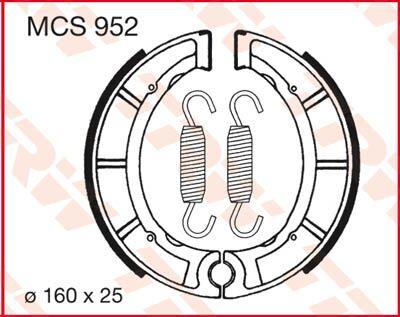 MCS952 - TRW Brake Shoes For Yamaha DT 250 1975-1976 Front