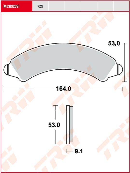 MCB920SI - TRW SI Series Sintered Off-Road Brake Pads For Polaris RZR Pro 2000 R 4X4 2022-2026