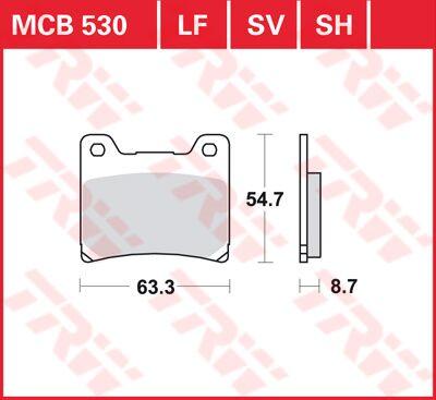 MCB530 - TRW All Round Sintered Metal Brake Pads For Yamaha BT 1100 2002-2006 Rear