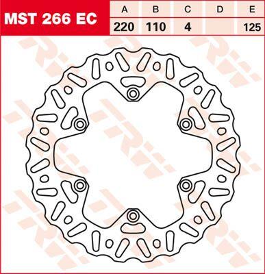 MST266EC - TRW EC Cross Design Brake Disc For KTM Adventure 640 2000-2002 Rear