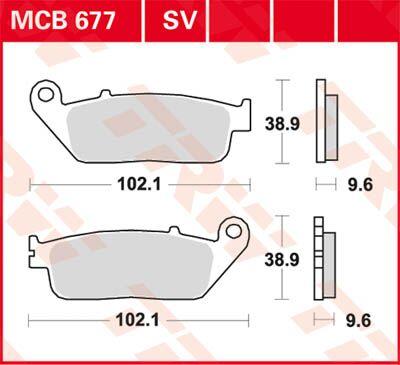 MCB677 - TRW All Round Sintered Metal Brake Pads For Honda CB500F 2013-2023 Front