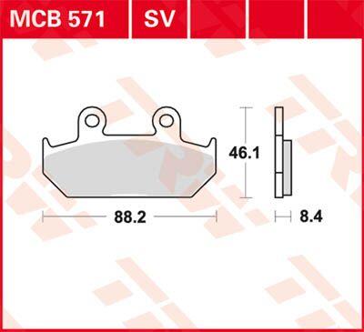 MCB571SV - TRW SV Series Sintered Brake Pads For Honda CBR 1000 F 1987-1988 Front