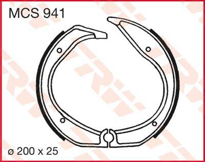 MCS941 - TRW Brake Shoes For BMW K 75 C 1985-1990 Rear