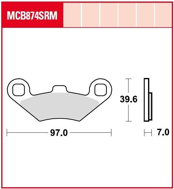 MCB874SRM - TRW SRM Series Sintered Brake Pads For Peugeot Metropolis 400 2015-2016 Fit Front Or Rear