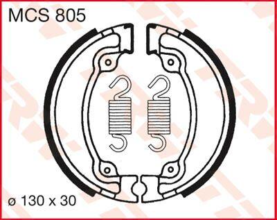 MCS805 - TRW Brake Shoes For Honda CA 125 1995-2000 Rear