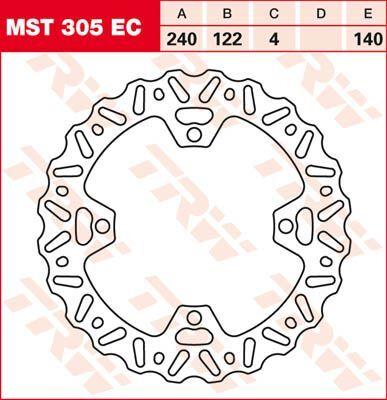 MST305EC - TRW EC Cross Design Brake Disc For Suzuki RMX450 Z 2010-2019 Rear