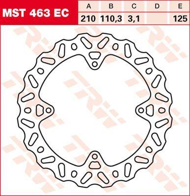 MST463EC - TRW EC Cross Design Brake Disc For KTM Freeride 250F 2018-2020 Rear
