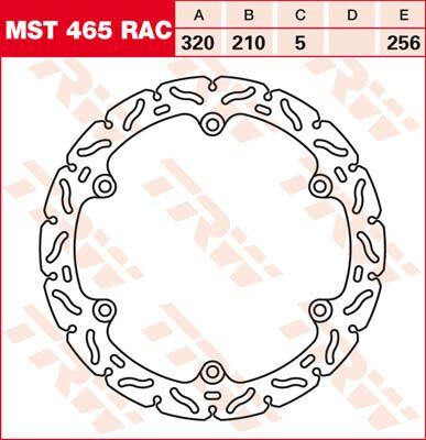 MST465RAC - TRW Contoured Fixed Brake Disc For Honda CB500 F 2013-2023 Rear