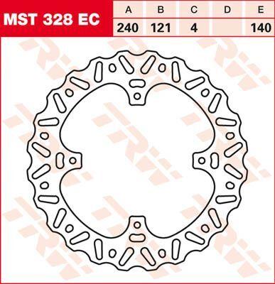 MST328EC - TRW EC Cross Design Brake Disc For Honda CR125 2002-2007 Rear