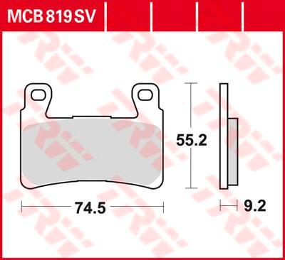 MCB819SV - TRW SV Series Sintered Brake Pads For Honda CB 400 FSPEC I Front