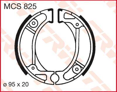 MCS825 - TRW Brake Shoes For Honda CR80 1980-1984 Rear