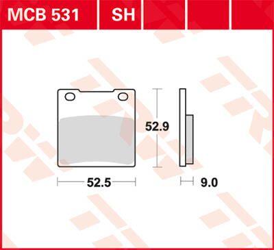 MCB531 - TRW All Round Sintered Metal Brake Pads For Suzuki GS 500 E 1989-2003 Rear