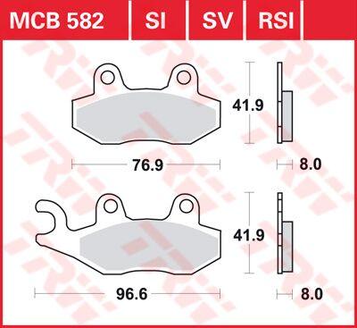 MCB582 - TRW All Round Sintered Metal Brake Pads For Triumph America 800 2002-2006 Rear