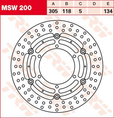 Trw Msw200 - Round Floating Brake Disc For Bmw K1 1988-1993 Front