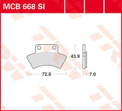MCB668SI - TRW SI Series Sintered Brake Pads For Polaris Scrambler 500 4X4 1997 Rear