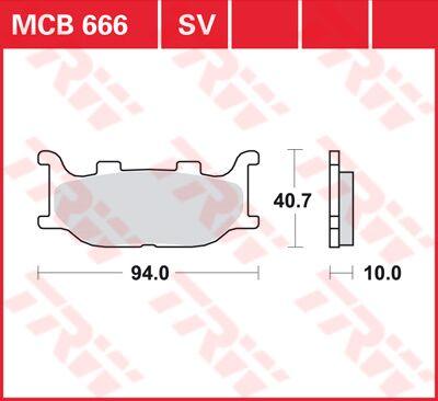 MCB666 - TRW All Round Sintered Metal Brake Pads For Yamaha FZ6 600 N 2004-2007 Front