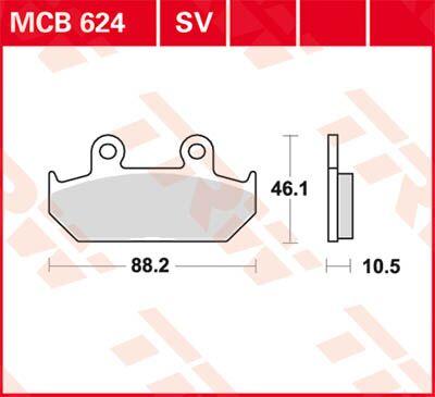 MCB624SV - TRW SV Series Sintered Brake Pads For Cagiva Canyon 500 1998-2005 Front